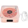 Gistuch Altoparlante Bluetooth in stile giradischi con luce notturna e visualizzazione dell'ora, piccolo altoparlante Bluetooth stereo wireless multifunzionale 3 in 1 Rosea