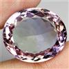 Egemdiamond Taglio Ovale Naturale Bi Colore Viola Giallo Ametrino Brasile 20.11ct 19x16mm