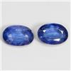 Egemdiamond Paio 2pcs Ovale Naturale Riscaldato Blu Reale Zaffiro Madagascar 0.88ct 5.8x4mm