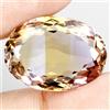 Gemsporium Taglio Ovale Naturale Bi Colore Viola Giallo Ametrino Brasile 19.33ct 20x15mm