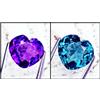 harshj_0 10 A 12 CT Naturale Violetto E Verde Ametista Paio Certificato Loose Gemma HA20