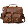 Fatto a mano 21 " Tutti IN Pelle Borsa Spalla Uomo Messenger Valigetta Cartella Laptop Borsa