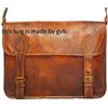 Fatto a mano Borsa A Tracolla In Vera Pelle Organica Per Laptop Ufficio Scuola