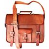 Fatto a mano Borsa Laptop Da Uomo Vintage In Vera Pelle Marrone 15.4 INCH Tracolla Regolabile