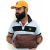 Fatto a mano Vintage Originale pelle da Viaggio Toilette Rasatura Dope Kit Uomo Borsa