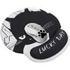 TMZELOA Tappetino mouse ergonomico con poggiapolsi in gel - Design gatto nero + striscia antiscivolo ritagliabile - Comfort creativo per ufficio, scuola e amanti dei gatti