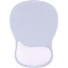 Rieoany Tappetino Mouse Ergonomico Gel Rimbalzo Lento Allevia La Pressione Tappetino Mouse Poggiapolsi Suola In Pu Antiscivolo Mousepad Per Ufficio E Gaming Grigio Argento