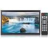 Zunate Monitor CCTV Portatile, Display Integrato Touch Screen HD 16:9 da 17,3 Pollici Monitor Industriale Completamente in Metallo, Installazione Incorporata e Montata a Parete, Ingresso HDMI/VGA/AV/USB,(EU)