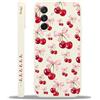 Yoedge Cover per Samsung Galaxy A26 5G con Fiocco Papillon Aesthetic Disegni Butterfly Cherry Motivo, Morbida Silicone Custodia Antiurto Case per Donne Ragazza per Samsung A26 5G 6,64,Ciliegia