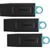Kingston DataTraveler Exodia 64GB USB 3.2 Flash Drive DTX/64GB - 3 Pack
