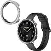 kwmobile Set da 2 Protezione Bordo Orologio Compatibile con Xiaomi Watch S4 41mm Smartwatch - Rivestimento Glitterato nero/argento