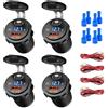 Ysislybin Caricatore Auto USB C 30W, 4 Pezzi Adattatore Accendisigari a Doppia Porta con PD 30W e QC 3.0 22.5W, Presa Auto 12V/24V per Moto Barca Camion RV, Ricarica Rapida per iPhone Galaxy Android