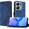 YIRRANZD Custodia per Xiaomi Redmi Note 13 PRO 4G, Cover a Libro in Pelle PU con Slot Cart e Silicone TPU Bumper, Flip Caso Portafoglio Cover per Redmi Note 13 PRO 4G (Blu)
