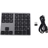 Lwaviwer Tastierino Numerico Wireless Bluetooth 5.0 Tastiera Digitale a 35 per Windows Tablet PC Portatile Android, Grigio Scuro