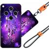 JEZSTHAI Custodia Compatibile con OPPO Find X8 Pro Cover in Silicone TPU Morbido con Cordino/Laccio Tracolla Cellulare,Antiurto AntiGraffio Protettiva Bumper Case con Disegno Motivi,A01