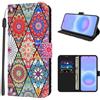 Choeeu ChoosEU Cover per Samsung Galaxy A57 5G Custodia in Pelle Silicone Portafoglio Flip Case Elegante Disegni Colorate Fiore Fiori Motivo per Ragazze Antiurto Protettiva Cover Stand a Libro - Mandala