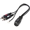 SPEAKA Professional SP-7869832 - Adattatore audio a Y con connettore RCA/DIN a 5 poli, 2 connettori RCA, colore: Nero