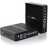 VENOEN Mini PC industriale N95, Mini PC Fanless Dual Lan, PC Industrial WIN11 pro, Dual HD, DP, Mini computer fisso Dual RS232 COM, WIFI/BT4.2, Auto Power On, Wake On Lan, Linux, 16GB RAM 1TB SSD