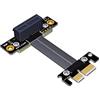 ADT-Link 90 Gradi ad Angolo retto PCIe 3.0 x1 a x1 Cavo di prolunga R11SL 8G / BPS PCI Express ad Alta velocità 1x Cavo di prolunga del Cavo di prolunga della Riser (15CM)