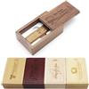 Gravidu18 Chiavetta USB personalizzata + confezione regalo in legno massiccio con incisione testo a scelta cuore amore matrimonio chiavetta flash drive 32/64/128 GB 3.0 idea regalo personalizzata (palissandro,