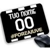 csm informatica Tappetino Mouse Pad personalizzabile Forza gadget compatibile per tifoso bianconero con tuo nome e numero