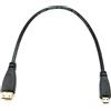 System-S Cavo HDMI 30 cm Micro maschio a mini adattatore nero