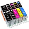 ESMONLINE 5 cartucce XL compatibili come ricambio per Canon 570 Pixma TS 5050 5051 5053 5055 6050 6051 6052 8050 8051 8052 8053 9050 9055