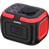 Powkey Power station portatile 26400 mAh/97,68 Wh, power bank con presa 120 W 230 V AC uscita 12 V 6 A DC, gruppo elettrogeno di emergenza con LED e SOS, generatore solare per campeggio, viaggi
