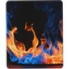 MyPiky Tappetino per mouse con stampa di fiamme blu, tappetino per mouse da gioco, tappetino per computer portatile, 25 x 30 cm, ufficio 20 x 24 cm