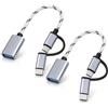Tuwonwa 2 PCS 2 in 1 OTG Adattatore USB C/Micro a USB, Adattatore Type C e Micro OTG, Cavo Universale per Clé USB, Mouse, Tastiera, Disco Rigido, Smartphone, Tablet e PC Portatile