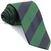 Cencibel Smart Casual Cravatta a righe larghe stile britannico, Righe, Verde bottiglia e Blu navy, Taglia unica