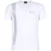 EA7 T-Shirt Emporio Armani 7 EA 3ZPT70 Uomo Maglia Blu Bianco Nero Logo Slim Fit - Colore Bianco - Taglia M
