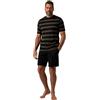 JP 1880 Pigiama Corto con Maglietta a Righe e Pantaloncini Nero L 840449100-L