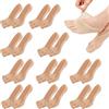 MOAMUN 10 Paia Di Calzini con Dita Separate Donna, Calze Con Dita Separate Donna Traspiranti e Antiscivolo con Striscia Di Silicone, Calzini Cotone Basso per Ragazze (Pelle, Taglia 35-40)