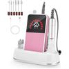 Bixury Set Di Frese Elettriche Per Unghie,Fresa Professionale Per Unghie In Gel Da 50000 Giri/Minuto Lima Elettrica Per Unghie Con 6 Punte Per Unghie Elettriche Per Il Salone Di Manicure A Casa (Rosa)