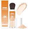 Vaethy Polvere minerale per la protezione solare, SPF 50, SPF 50, con pennello, controllo dell'olio per viso, cuoio capelluto, capelli e riparti, finitura opaca, cipria sciolta, per uso quotidiano, viaggi