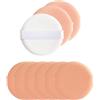 WLICCHS Nappe per cipria, rotonde, 9 pezzi, per trucchi, con cinghie, nappe lavabili per grande viso, cosmetici morbidi (rosa)