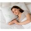 Elif Home Goods Queen Size Rayon Derived from Bamboo Pillow for Sleeping, Cooling Shredded Memory Foam Bed Pillows Set - Back, Stomach, Side Sleepers, Removable Cover, Adjustable to Firm / Soft, Queen (Pack of 1)