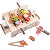 Set Barbecue Gioco Spiedini Barbecue Giocattolo Legno Colori Pastello