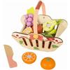 Set Frutta e Verdura da Tagliare Dettagli Stampati Cesto Giocattolo con