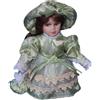 Bambola di ceramica Vestire Bambola di porcellana 20cm Smaltata Trucco Viso