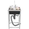 AUXSL Lavello autoportante, lavandino mobile, in acciaio inox, con rubinetto girevole a 360°, tappetino antiscivolo per garage e giardini (45 x 41 x 75 cm)