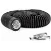 Dexpally Tubo Cappa Cucina 80mm Condotti Tubo Flessibile in Alluminio 6m Condotti Tubo Ventilazione Flessibile in Alluminio PVC con 2 Morsetti in Acciaio