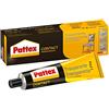 Pattex Adesivo a Contatto Trasparente, Universale, Forte Presa Iniziale, Per Incollaggio Di Pelle, Gomma, Cuoio, Legno, Moquettes, Metallo, Plastiche Flessibili, Rigide o telate, Feltro, Sughero,125g