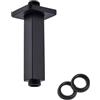 BSTIIU Braccio doccia da 10 cm con flangia, braccio di estensione quadrato per soffione doccia a soffitto, braccio dritto 1/2 NPT per soffione doccia a pioggia, braccio di ricambio per soffione doccia in
