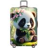 YJSZY Copri Valigia Elastici,Coprivaligie Da Viaggio,Protezione Antigraffio Lavabile Per Valigia,Custodia Per Bagaglio A Mano E Da Stiva,Animale Copertura Luggage Cover,Copri Trolley (Panda,XL(29-32inch))
