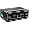LevelOne Switch 5x GE IGP-0502 DIN-Rail -40°C to 75°C PoE - Interruttore - IGP-0502