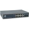 LevelOne GEP-1221 - Switch - senza gestione - 8 x 10/100/1000 (PoE+) - GEP-1221