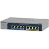 Netgear MS108UP, non gestito, 2,5G Ethernet (100/1000/2500), Full Duplex, Power over Ethernet (PoE), Montaggio su parete - MS108UP-100EUS