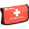 Flamingo Kit di Primo Soccorso per Cani - compatto - 12 pezzi - con benda, pinzetta per zecche e manuale - ideale per viaggi e spostamenti - Flamingo Resku Base